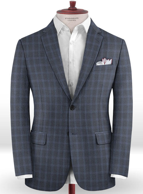 Reda Engora Blue Wool Suit - StudioSuits