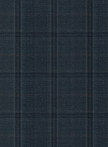 Reda Firefly Blue Checks Wool Jacket - StudioSuits