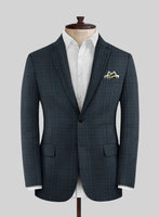 Reda Firefly Blue Checks Wool Suit - StudioSuits