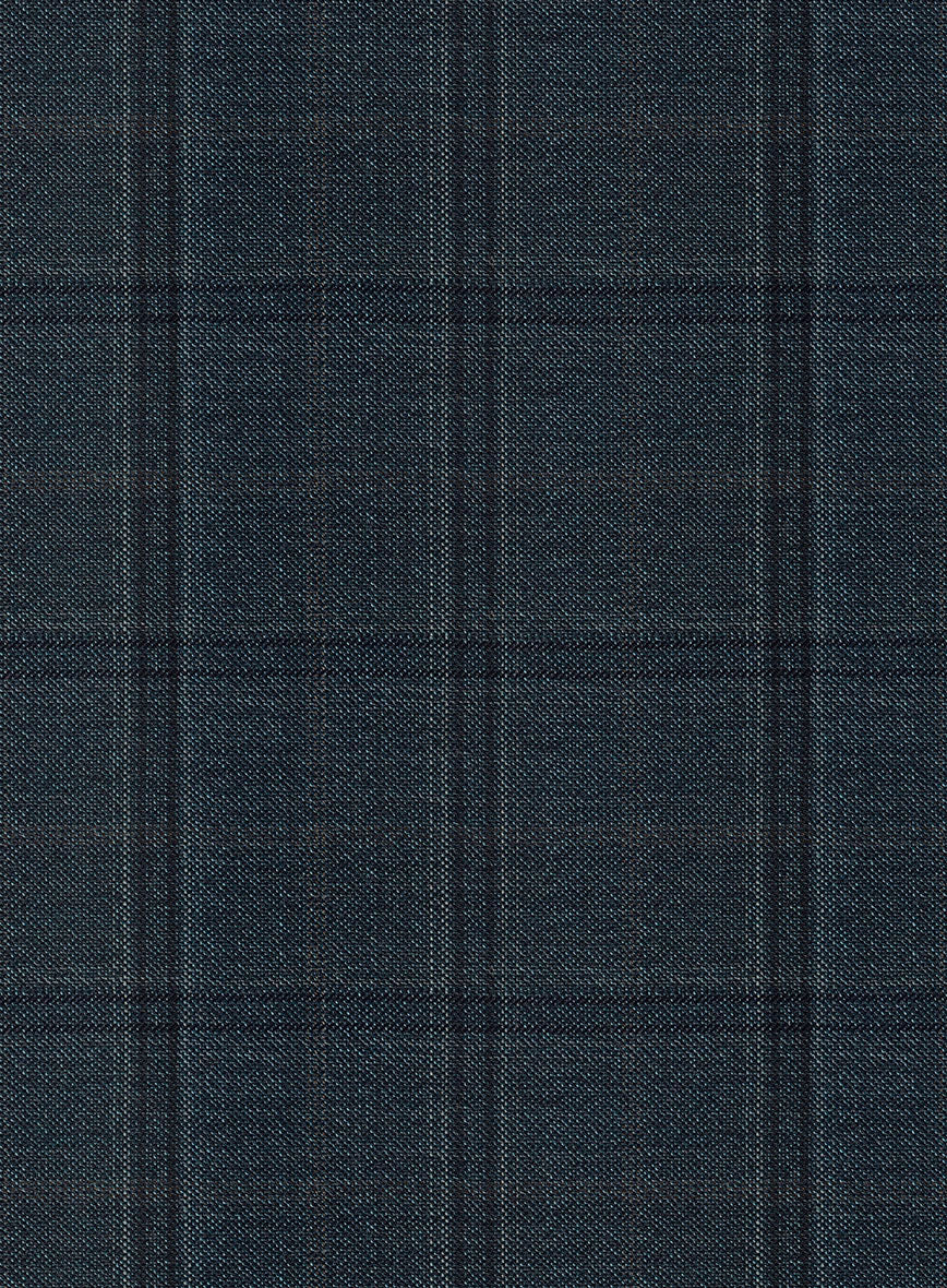 Reda Firefly Blue Checks Wool Suit - StudioSuits