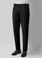 Reda Flannel Black Wool Pants - StudioSuits