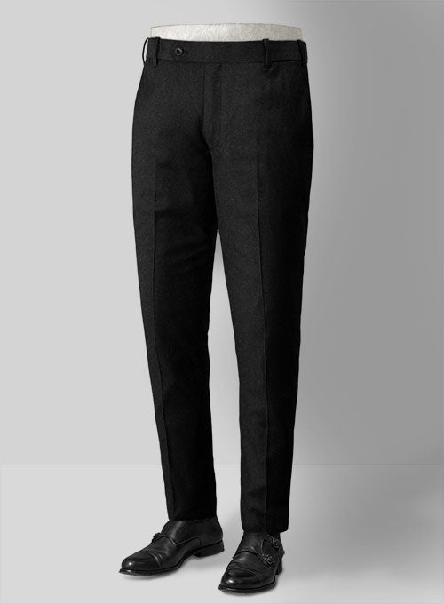 Reda Flannel Black Wool Suit - StudioSuits