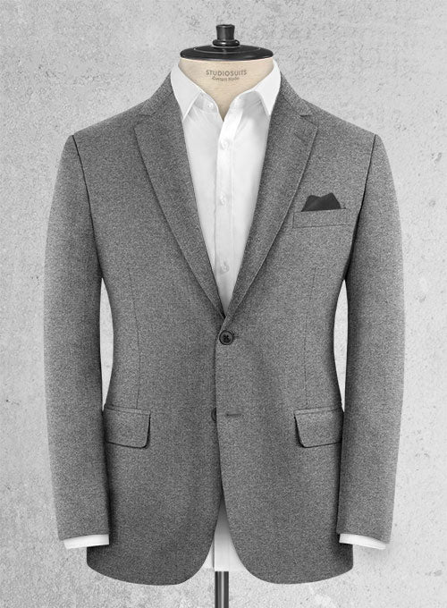 Reda Flannel Gray Wool Suit - StudioSuits