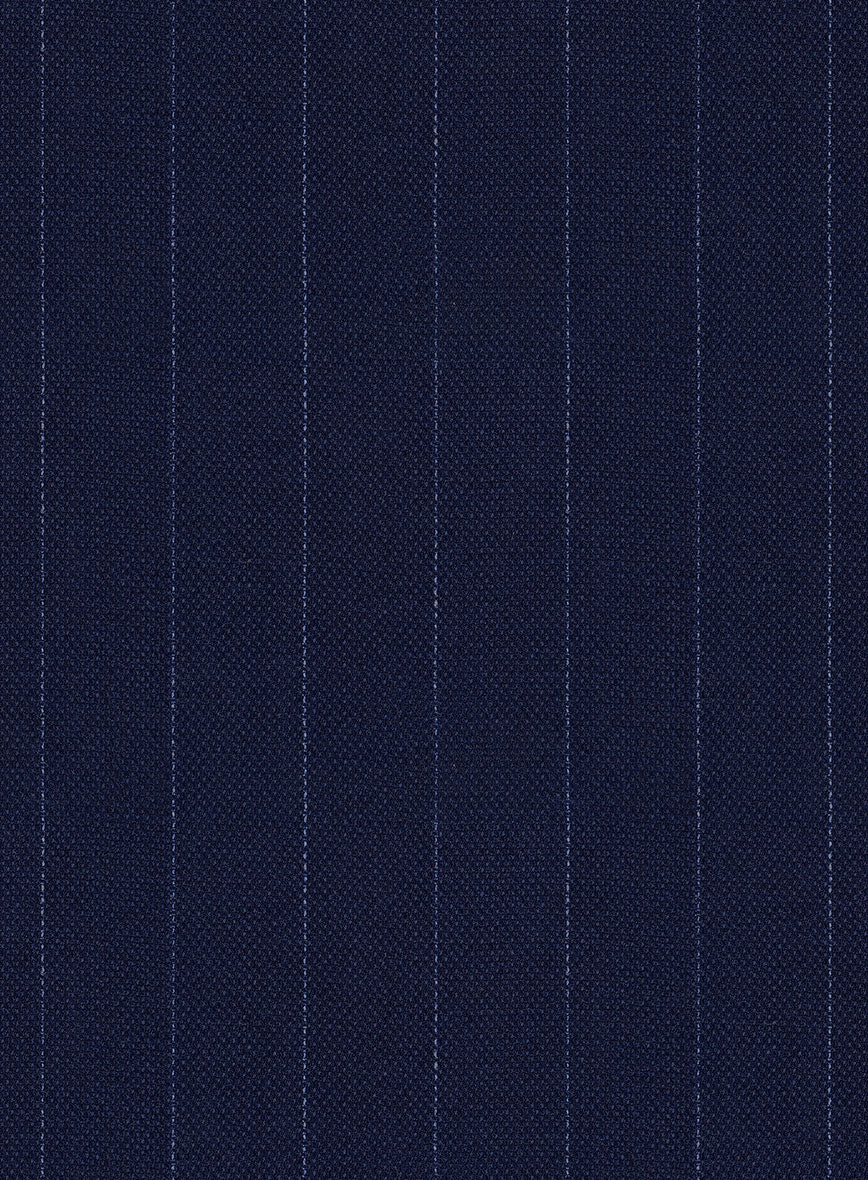 Reda Flexo Blue Stripe Wool Jacket - StudioSuits