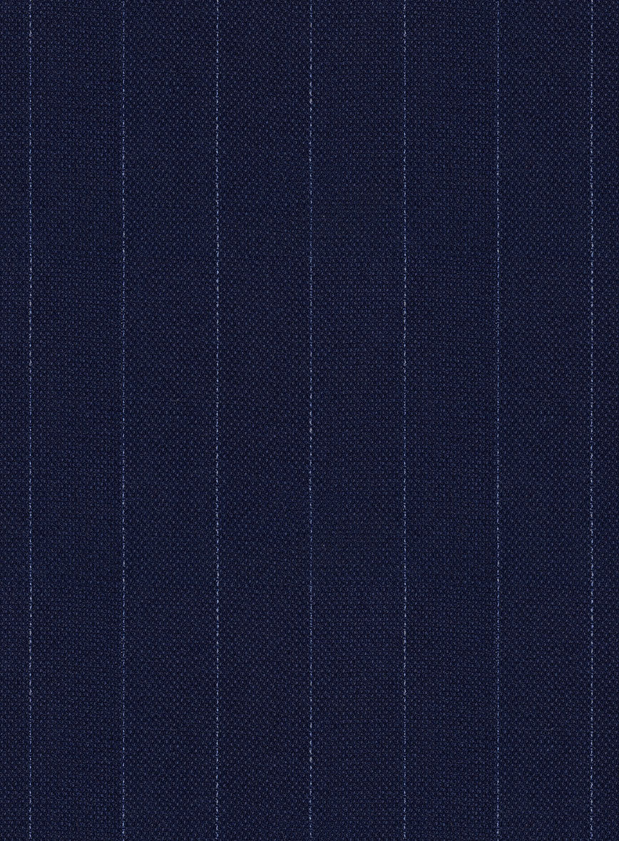 Reda Flexo Blue Stripe Wool Jacket - StudioSuits
