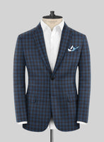 Reda Glacier Blue Checks Wool Suit - StudioSuits