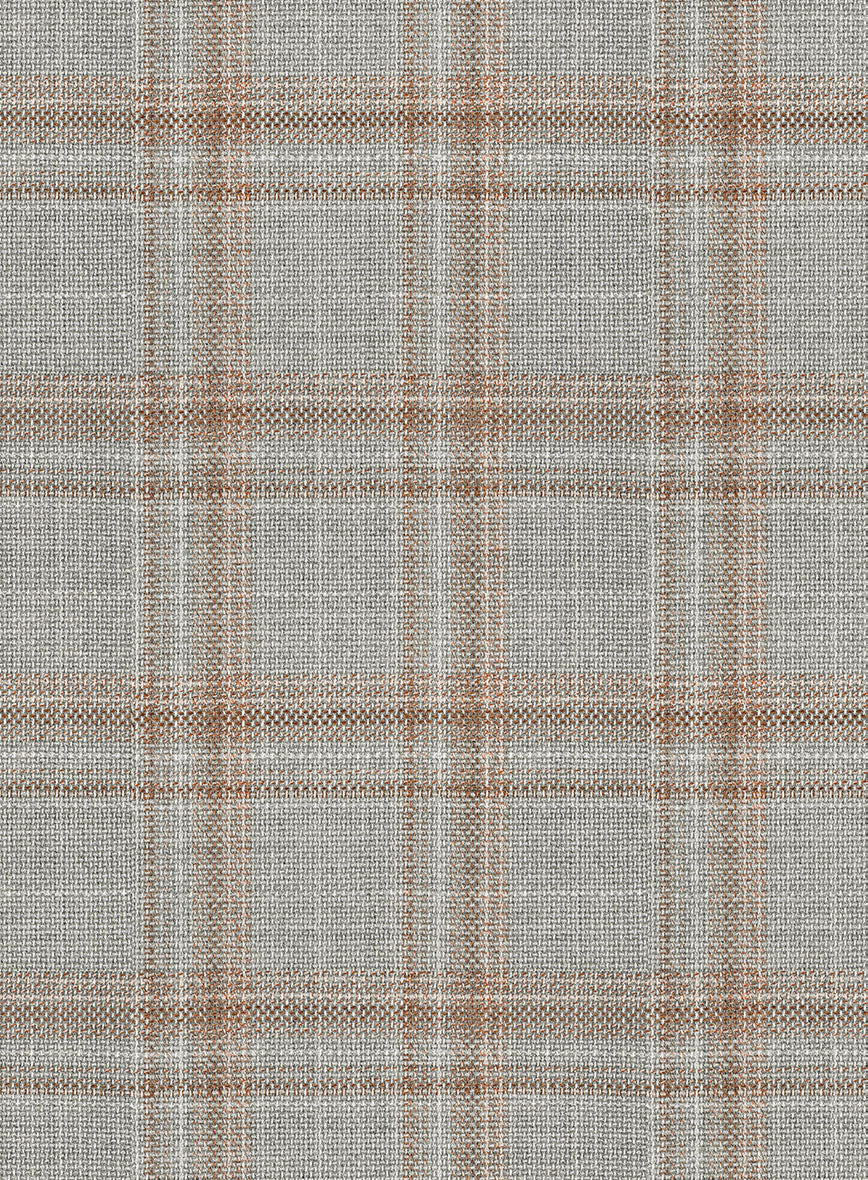 Reda Agodi Beige Checks Wool Jacket - StudioSuits