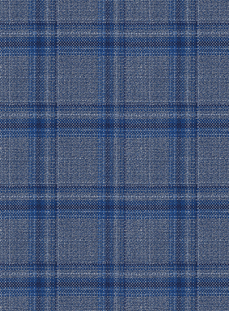 Reda Agodi Blue Checks Wool Jacket - StudioSuits