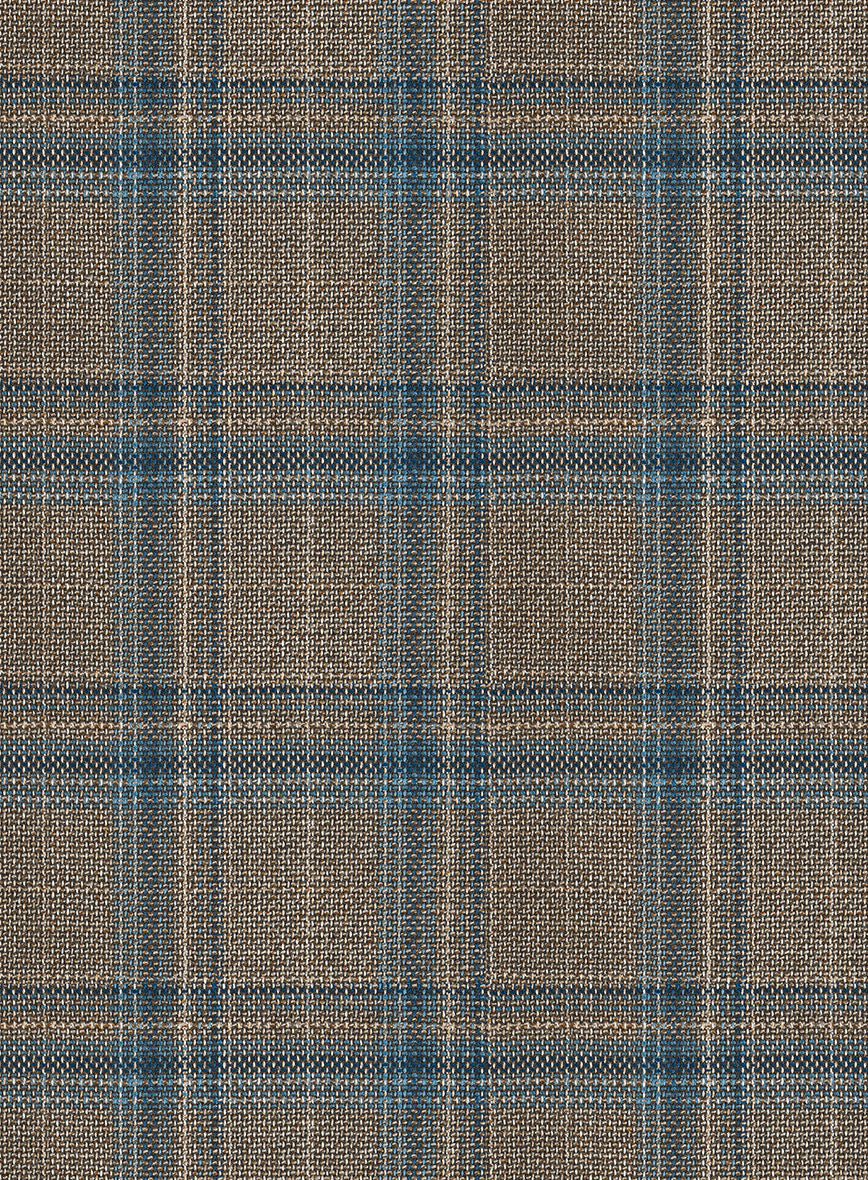 Reda Agodi Brown Checks Wool Jacket - StudioSuits