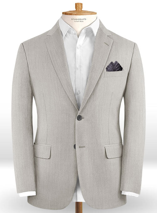 Reda Gray Herringbone Wool Suit - StudioSuits