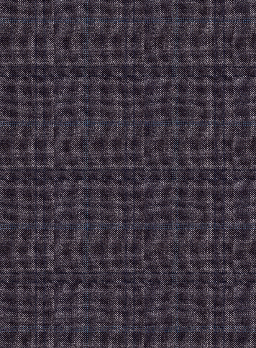 Reda Haze Purple Checks Wool Jacket - StudioSuits