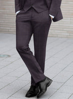 Reda Haze Purple Checks Wool Suit - StudioSuits