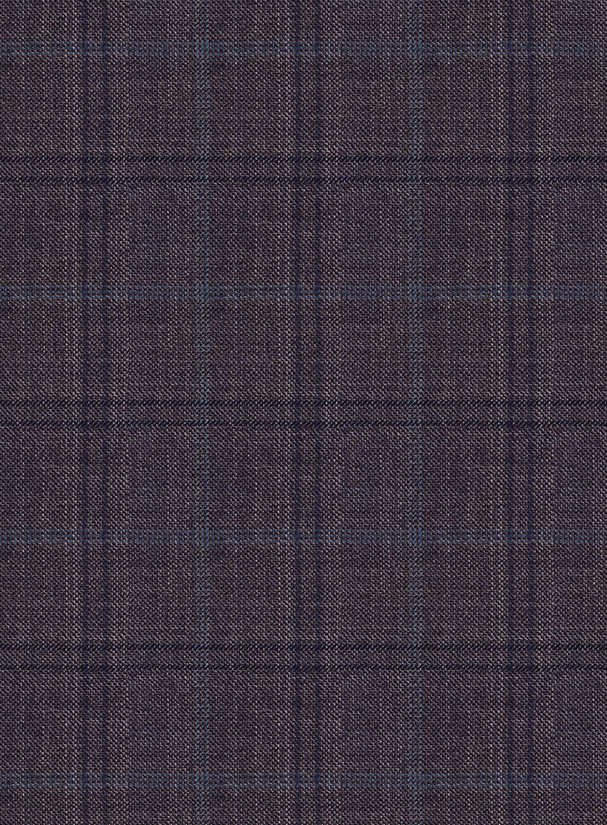 Reda Haze Purple Checks Wool Suit - StudioSuits