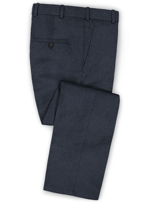 Reda Indigo Blue Pure Wool Pants - StudioSuits