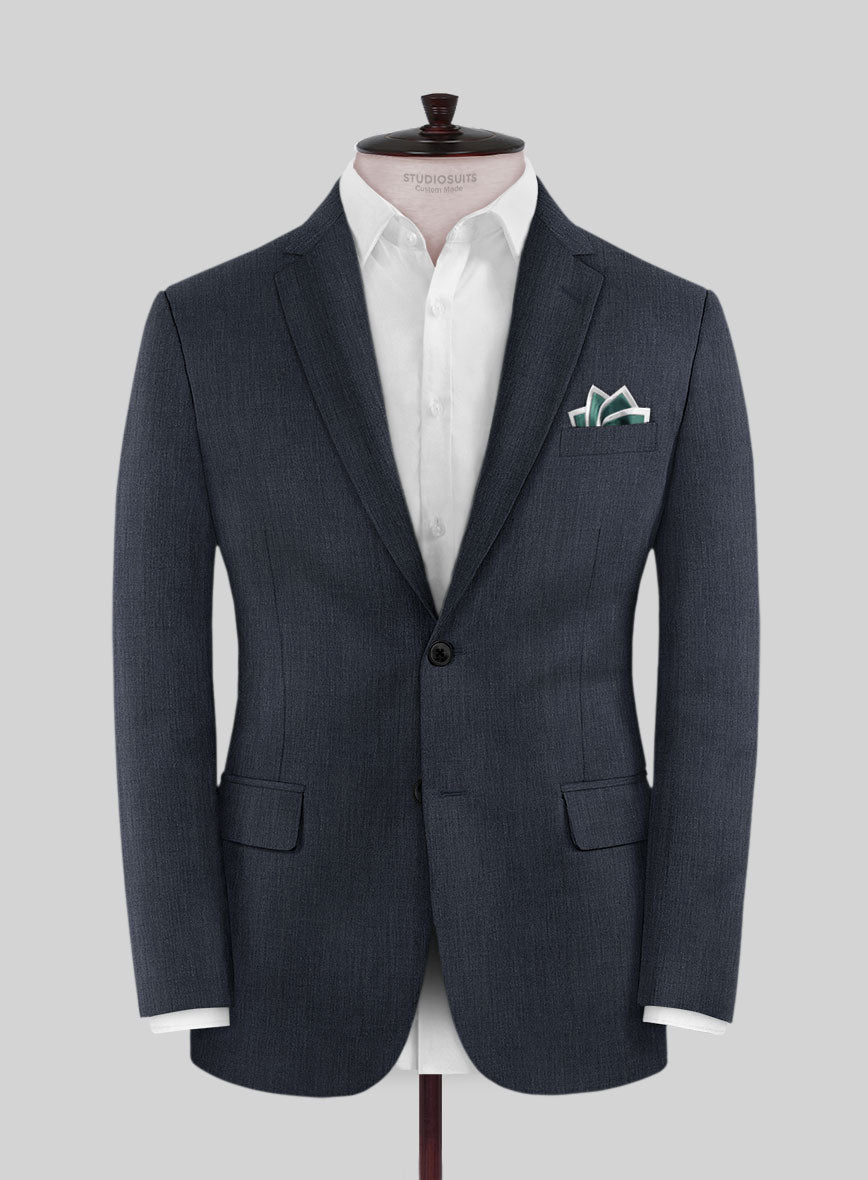 Reda Indigo Blue Wool Jacket - StudioSuits
