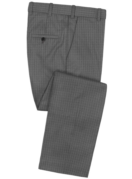 Reda Jones Gray Wool Pants - StudioSuits