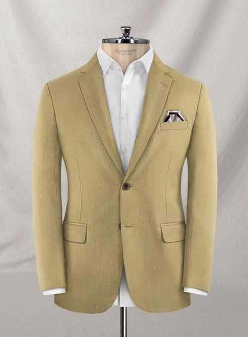 Reda Khaki Pure Wool Jacket - StudioSuits