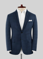 Reda Lapis Blue Checks Wool Suit - StudioSuits