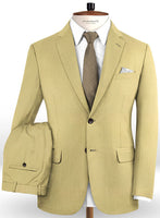 Reda Light Khaki Pure Wool Suit - StudioSuits