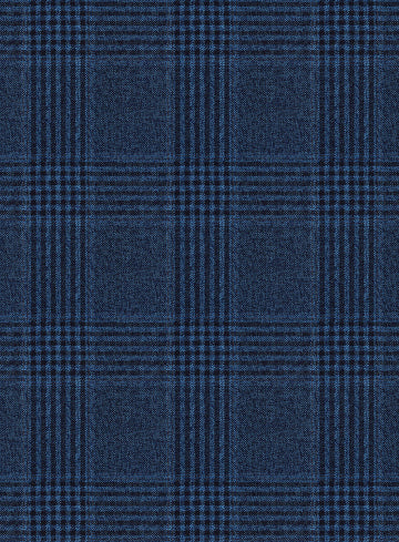 Reda Marine Blue Checks Wool Jacket - StudioSuits