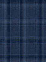 Reda Marine Blue Checks Wool Jacket - StudioSuits