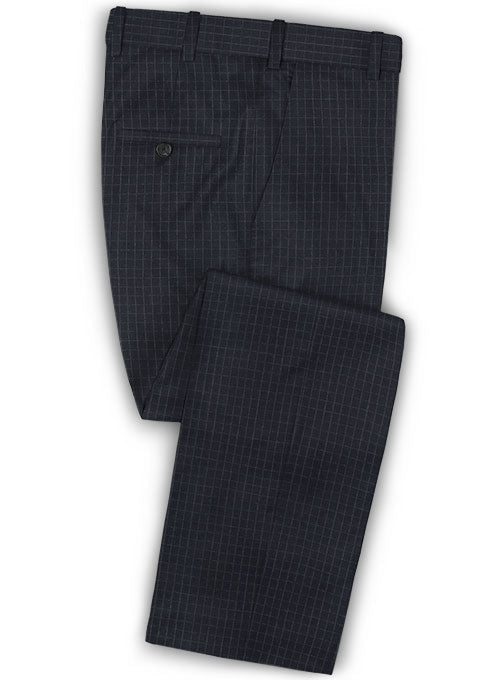 Reda Mecra Blue Wool Pants - StudioSuits