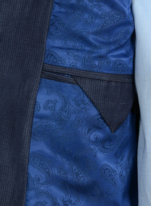 Reda Metro Blue Pure Wool Jacket - StudioSuits