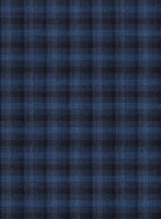 Reda Mid Blue Checks Wool Jacket - StudioSuits