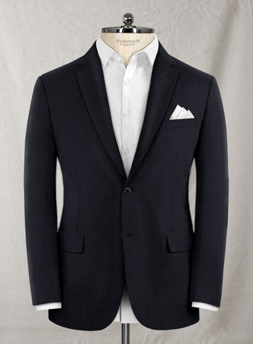 Reda Midnight Blue Wool Jacket - StudioSuits