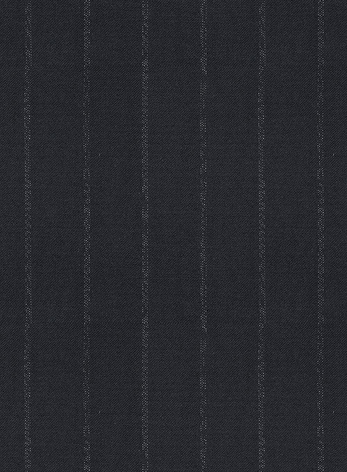 Reda Midnight Blue Stripes Wool Jacket - StudioSuits