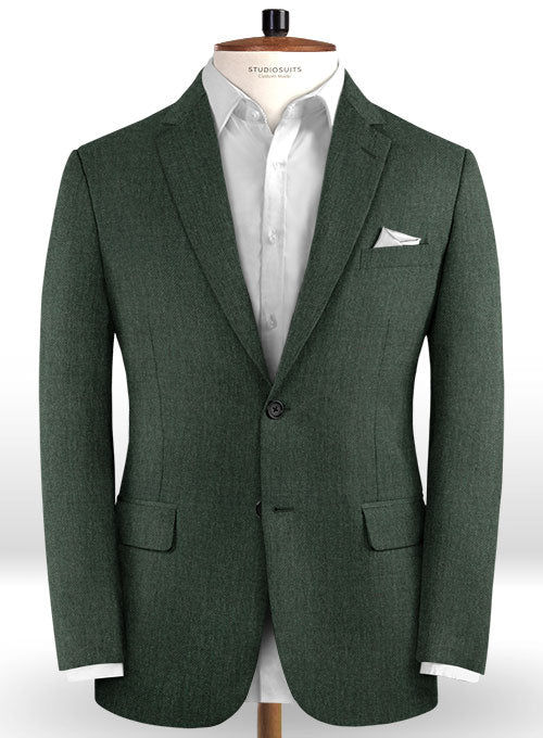 Reda Moss Green Pure Wool Jacket - StudioSuits