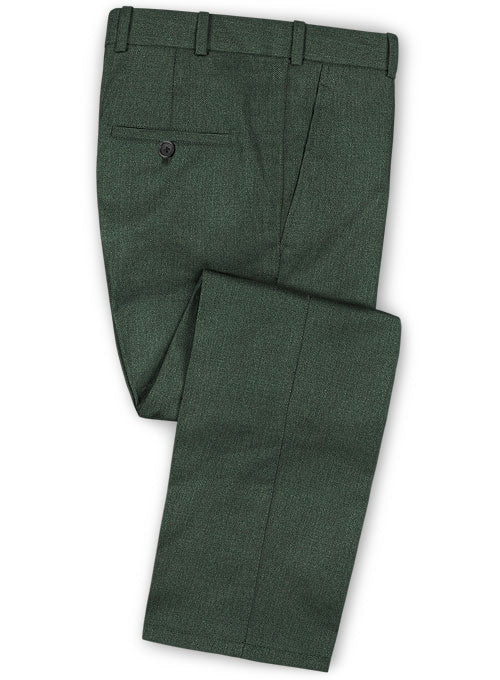 Reda Moss Green Pure Wool Pants - StudioSuits