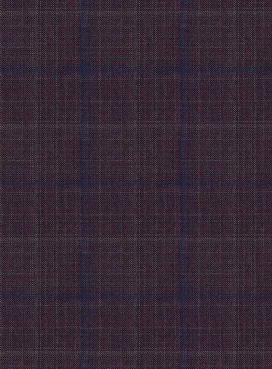 Reda Mulled Wine Checks Wool Suit - StudioSuits