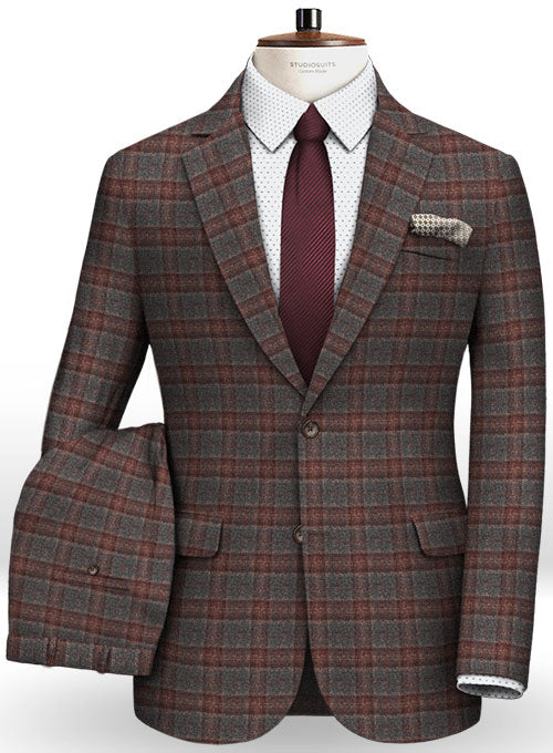 Reda Multi Checks Pure Wool Suit - StudioSuits