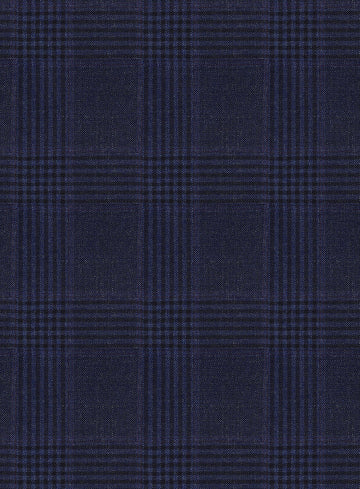Reda Navy Checks Wool Jacket - StudioSuits