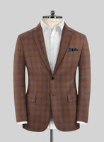 Reda Nutmeg Brown Checks Wool Suit - StudioSuits