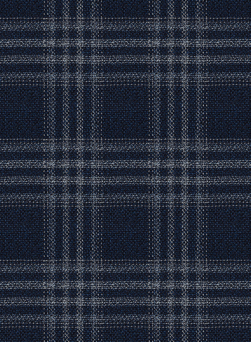 Reda Omiji Blue Checks Wool Jacket - StudioSuits