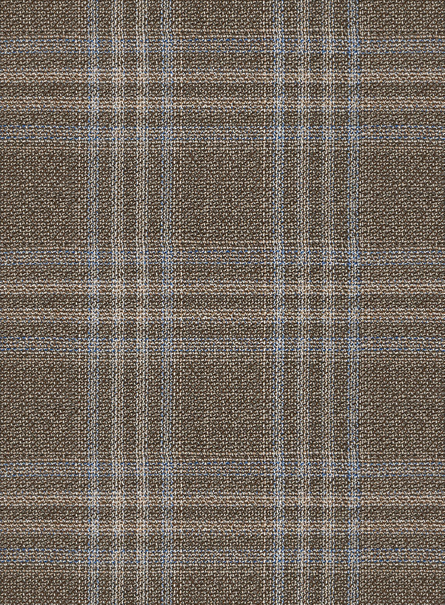 Reda Omiji Brown Checks Wool Jacket - StudioSuits