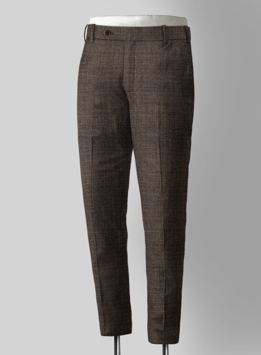 Reda Omiro Brown Wool Pants - StudioSuits