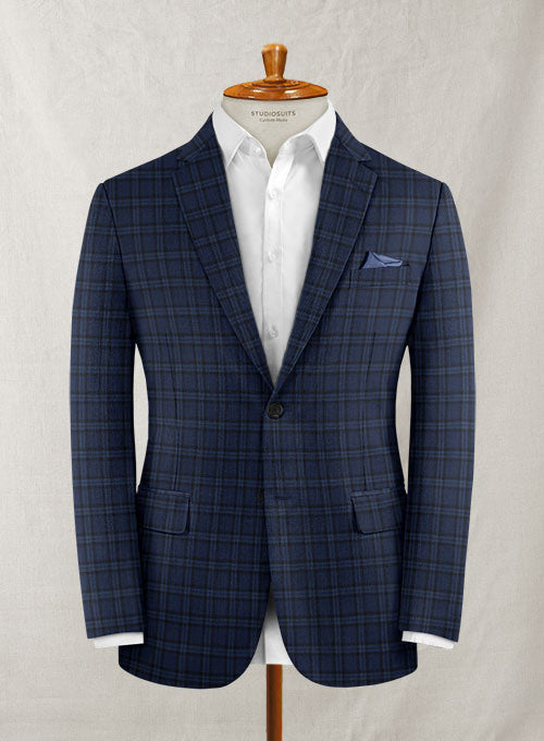 Reda Oterina Blue Checks Wool Suit - StudioSuits