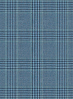 Reda Pacific Blue Checks Wool Suit - StudioSuits