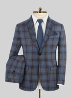 Reda Pale Aqua Checks Wool Suit - StudioSuits