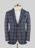 Reda Pale Aqua Checks Wool Suit - StudioSuits