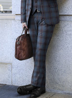 Reda Pale Aqua Checks Wool Suit - StudioSuits