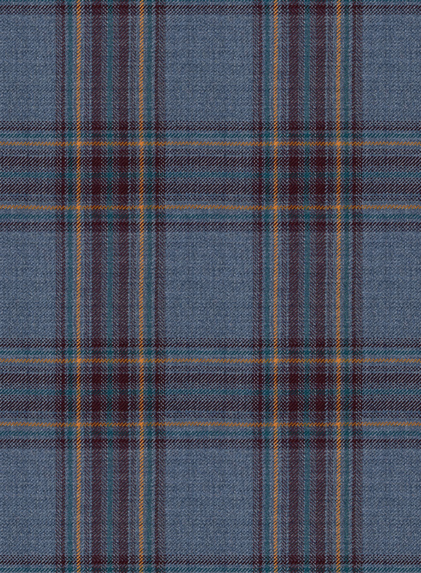 Reda Pale Aqua Checks Wool Suit - StudioSuits