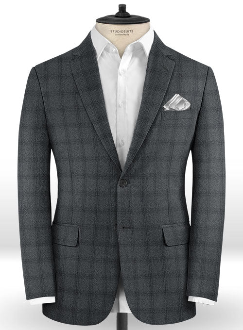 Reda Pied Gray Wool Suit - StudioSuits