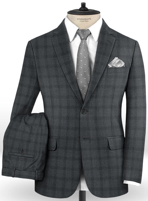 Reda Pied Gray Wool Suit - StudioSuits