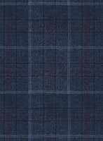 Reda Plume Blue Checks Wool Jacket - StudioSuits