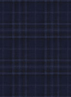 Reda Port Blue Checks Wool Jacket - StudioSuits