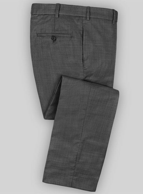 Reda Pret Dark Gray Pure Wool Pants - StudioSuits
